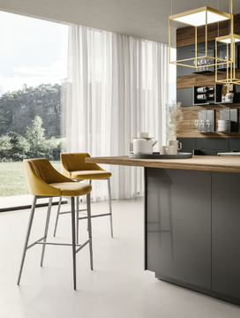 ASANA - High upholstered stool by Ronda Design - view 3